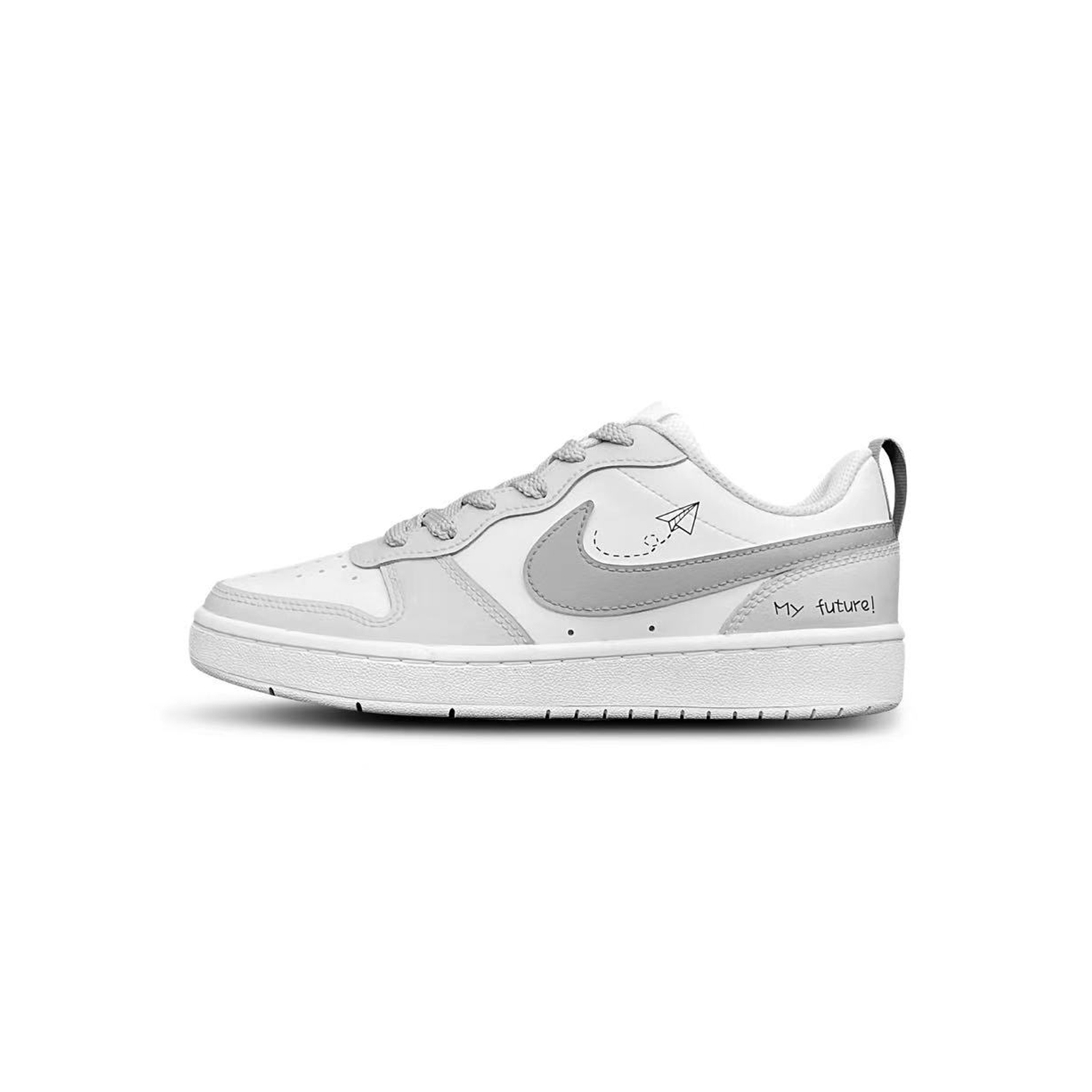 

Детские скейтерские кеды Court Borough Nike, светло-серый