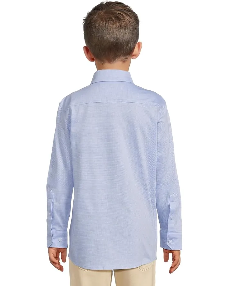 Рубашка Johnston & Murphy Kids Boys Xc Flex Stretch Long-sleeve Shirt (Big Kid), Blue — фото 2