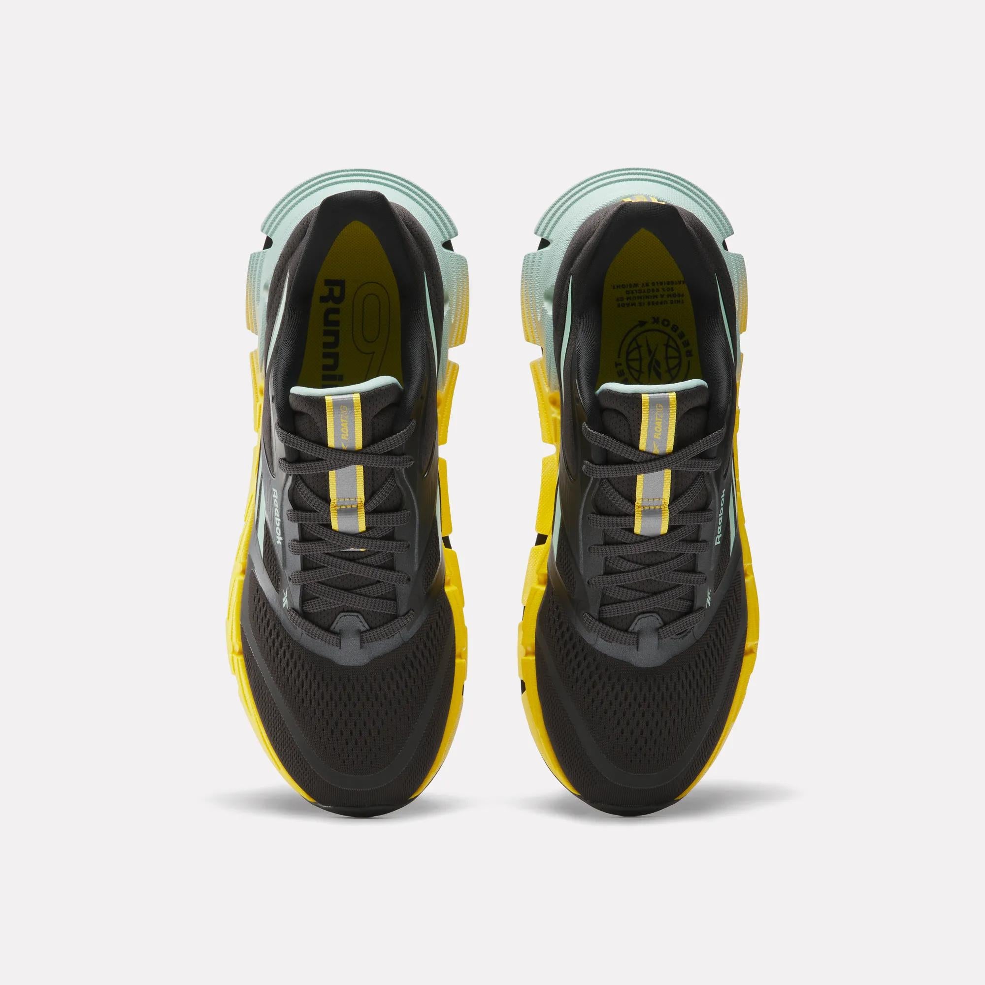 Мужские кроссовки Reebok Floatzig 2, washed black/glitch aqua/golden haze — фото 2