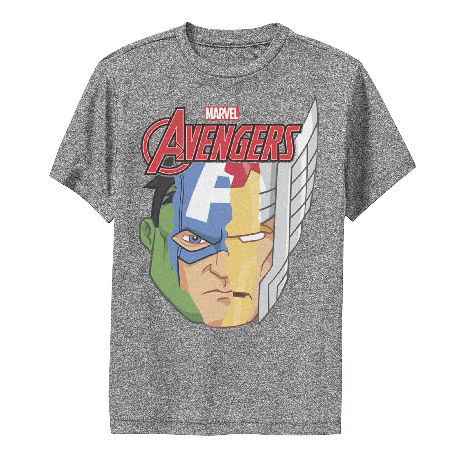 

Футболка с рисунком Marvel Assemble Avengers Face Mash Performance для мальчиков 8–20 лет Marvel
