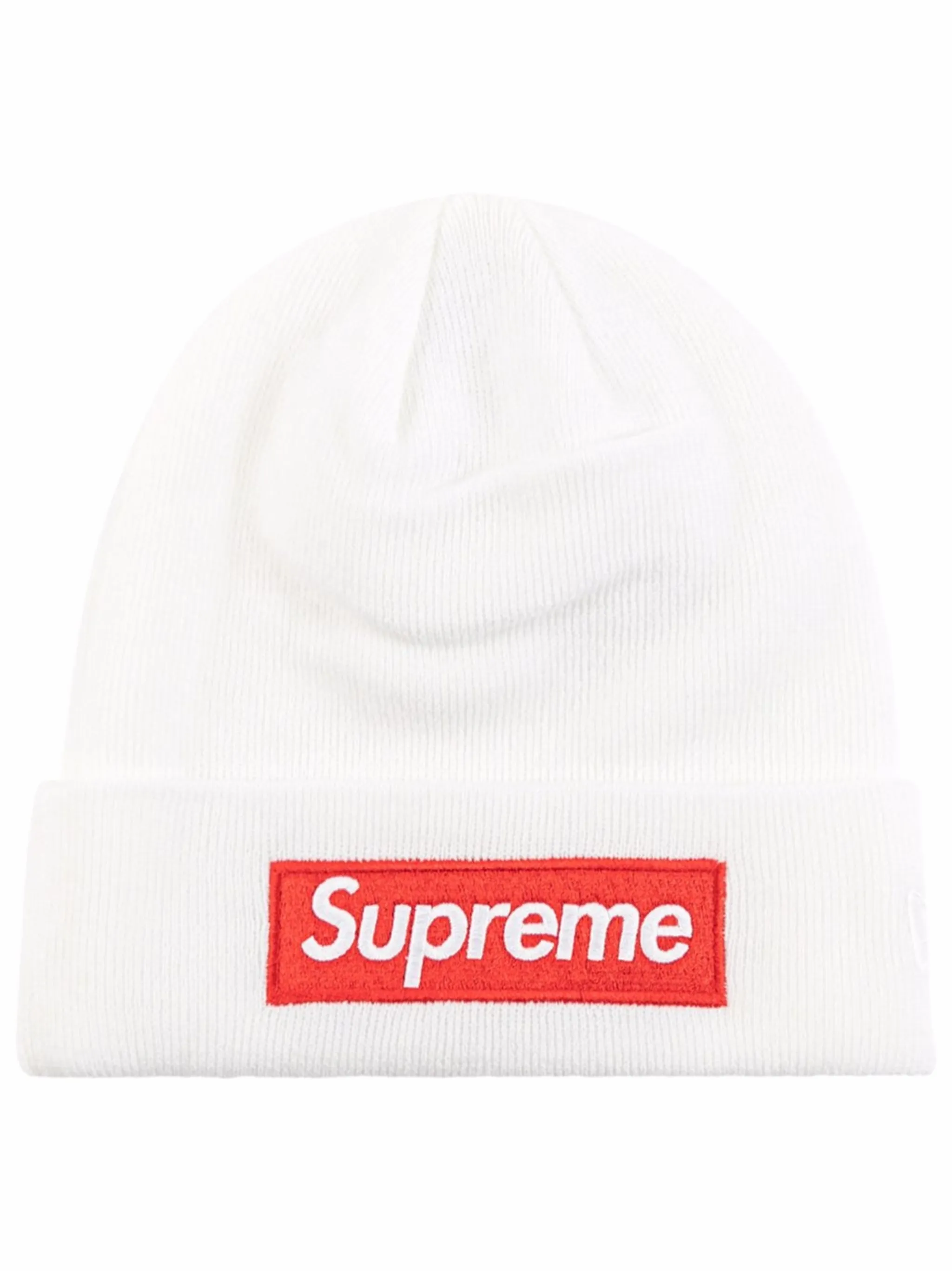 

Шапка бини с логотипом из коллаборации с New Era Supreme, белый