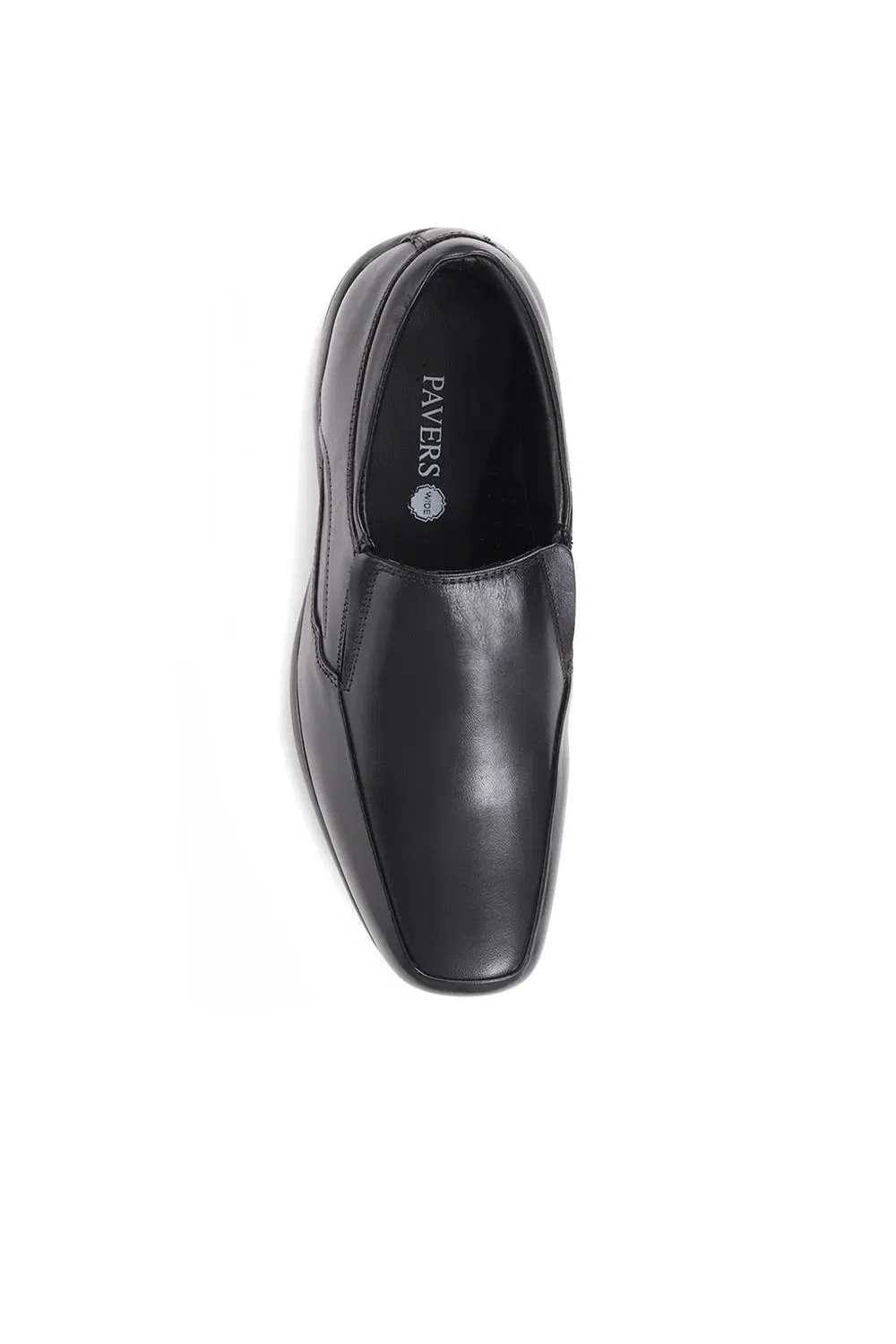 Кожаные повседневные туфли slip-on широкой полноты Pavers, черный — фото 4