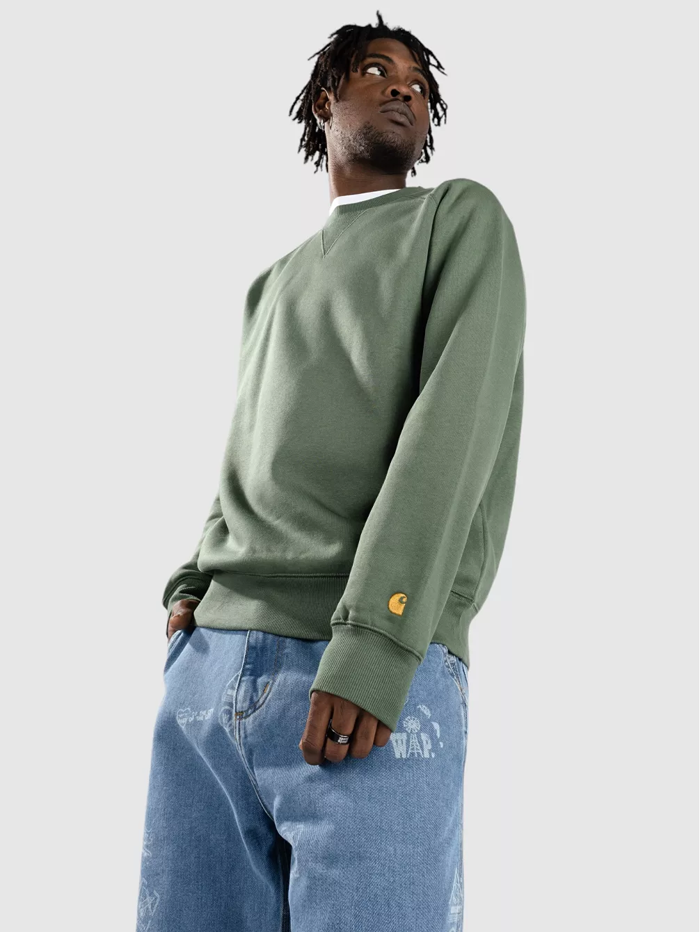 

Свитер Чейз Carhartt Wip, зеленый
