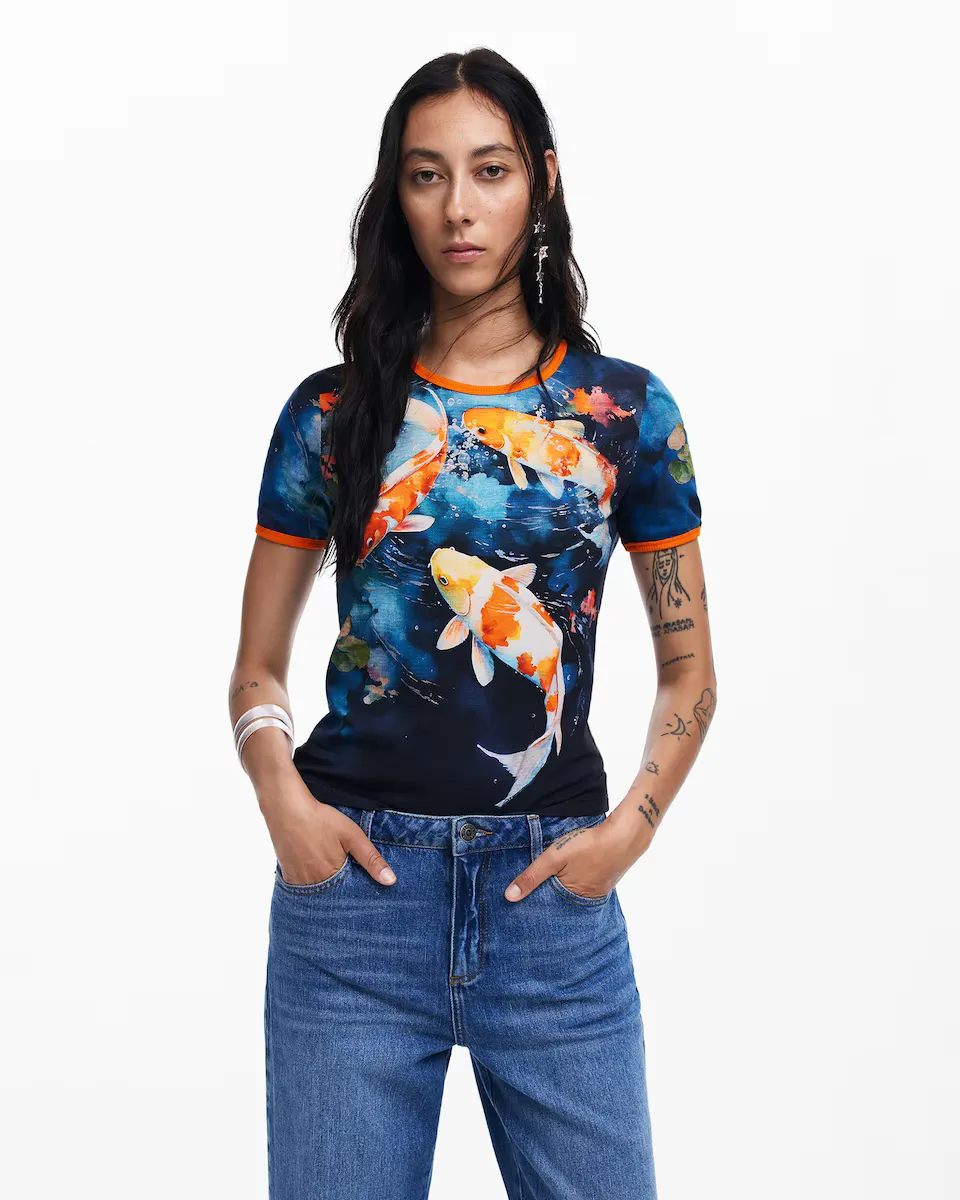 

Женская футболка Koi с коротким рукавом Desigual, синий