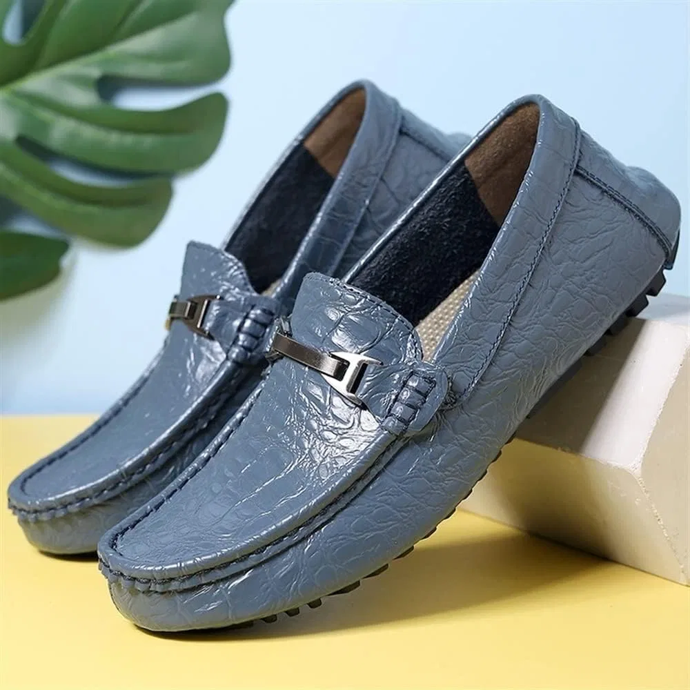 Лоферы с принтом крокодила, Blue SayfuR — фото 2