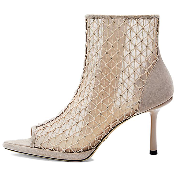 NINE WEST Женские полусапожки на каблуке 9 см абрикосовые, цвет Apricot