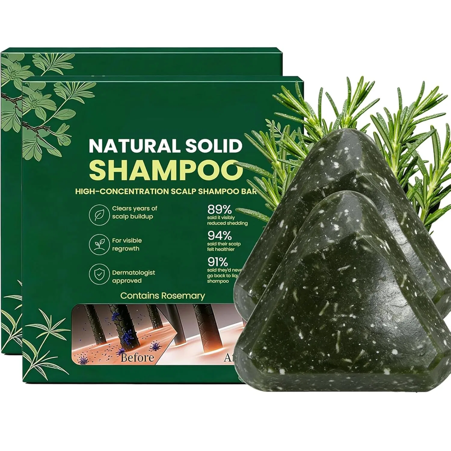 Твердый шампунь «Korean Scalp Revival Bar» от Yoracare Ditu, 2 Boxes