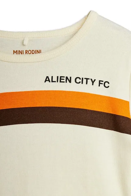 Футболка с принтом Alien City FC Mini Rodini, бежевый — фото 3