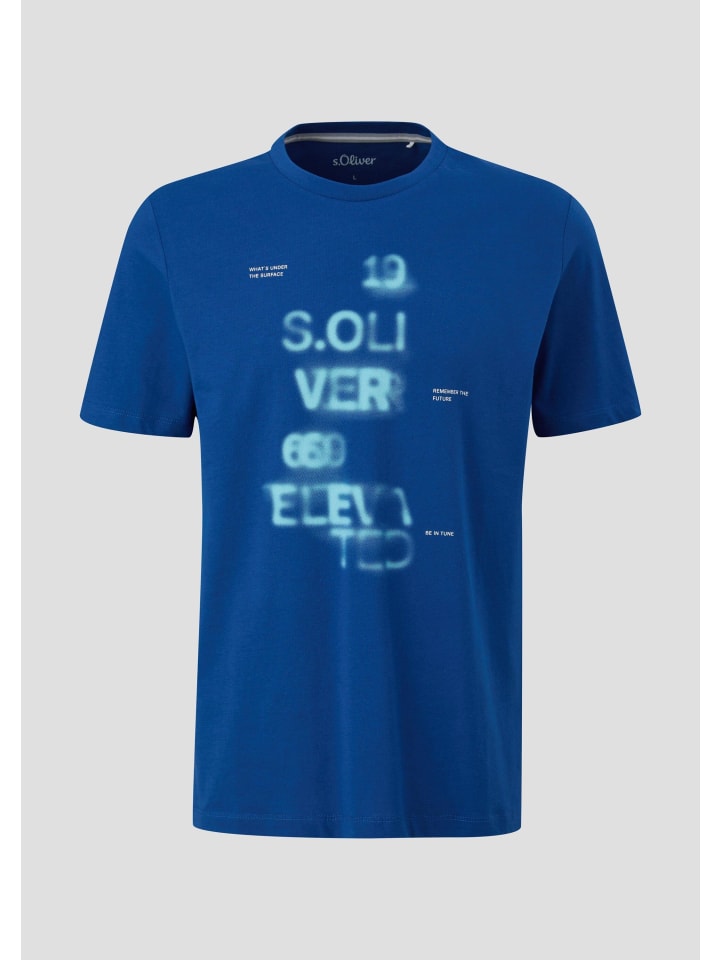 

s.Oliver Футболка цвета 56D1_океанского синего, Синий, s.Oliver Футболка цвета 56D1_океанского синего