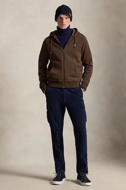 Толстовка на молнии Double Knit Polo Ralph Lauren, коричневый — фото 3