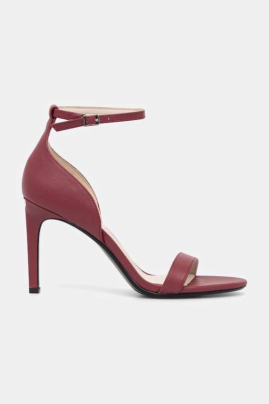 Сандалии на каблуке HEEL SANDAL 90 - кожа Calvin Klein, бордовый — фото 2