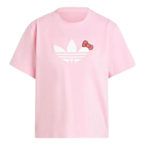 

Футболка с трилистником hello kitty Adidas, розовый