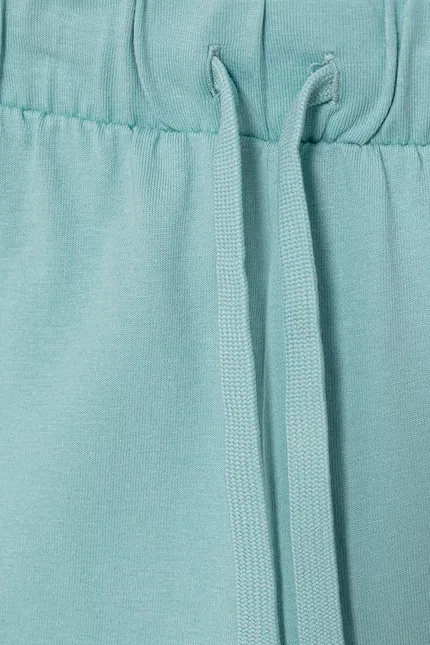 Шорты спортивные детские из хлопка United Colors of Benetton, бирюзовый — фото 3