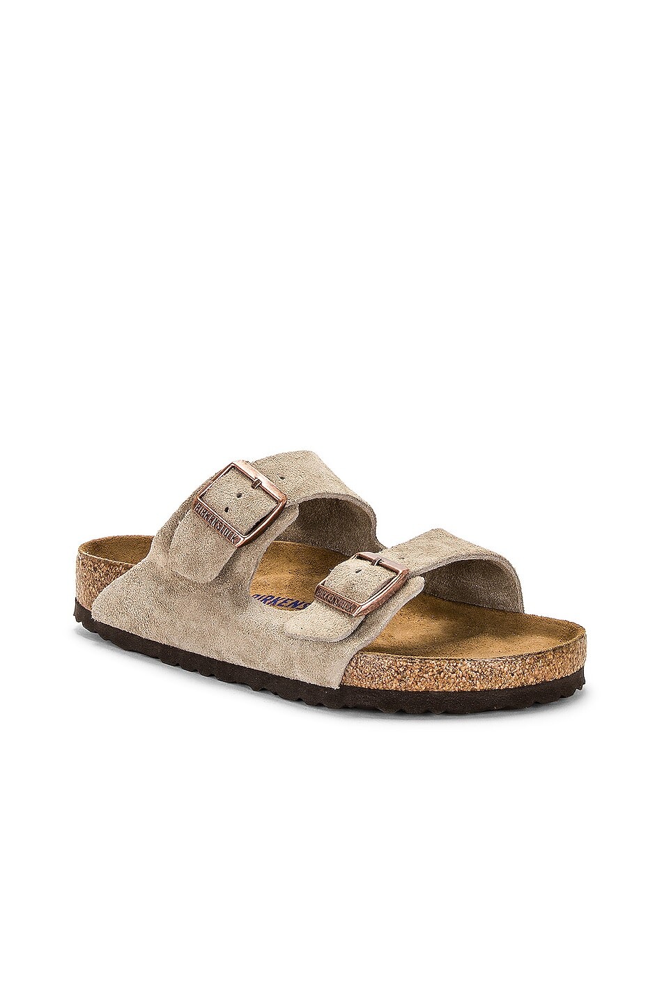 Шлепанцы мужские Arizona Soft Footbed Birkenstock, серо-коричневый — фото 2