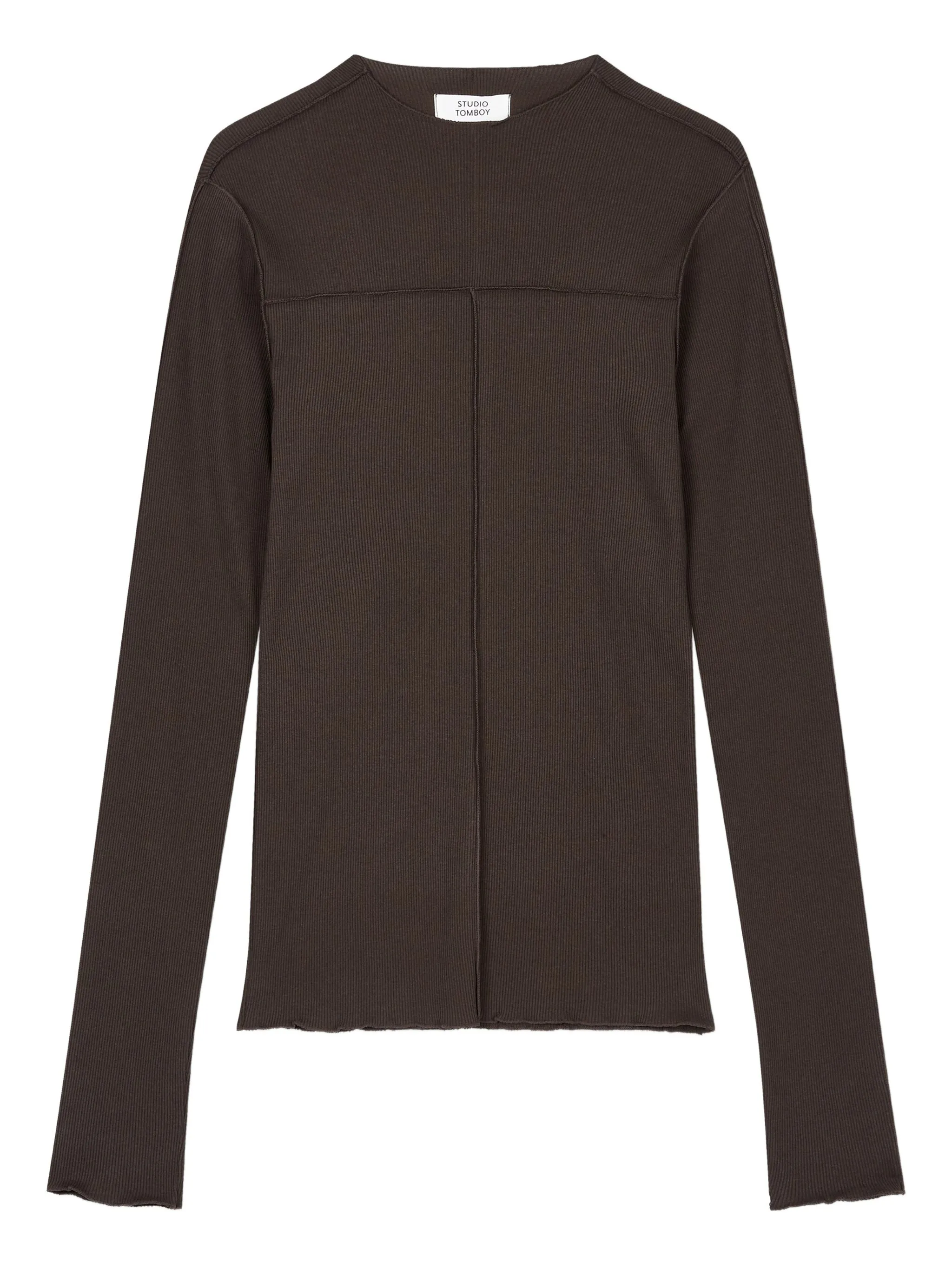 

Вельветовая футболка с длинными рукавами Tomboy, коричневый