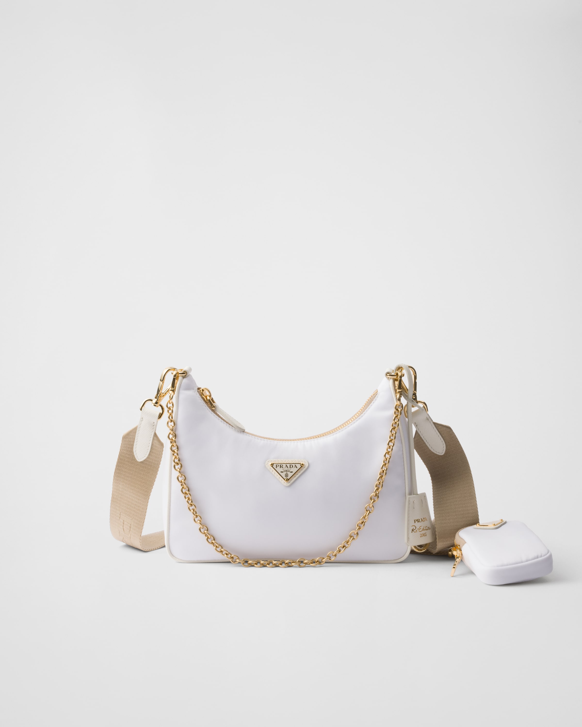 

Сумка Prada Re-Edition 2005 из переработанного нейлона, белый