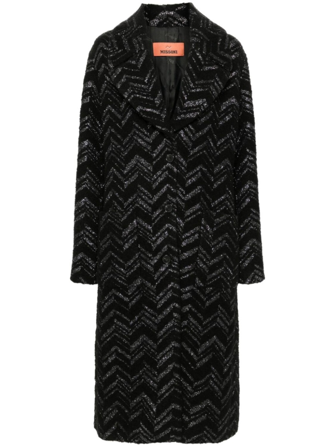 

Missoni пальто из шевронной букле, черный