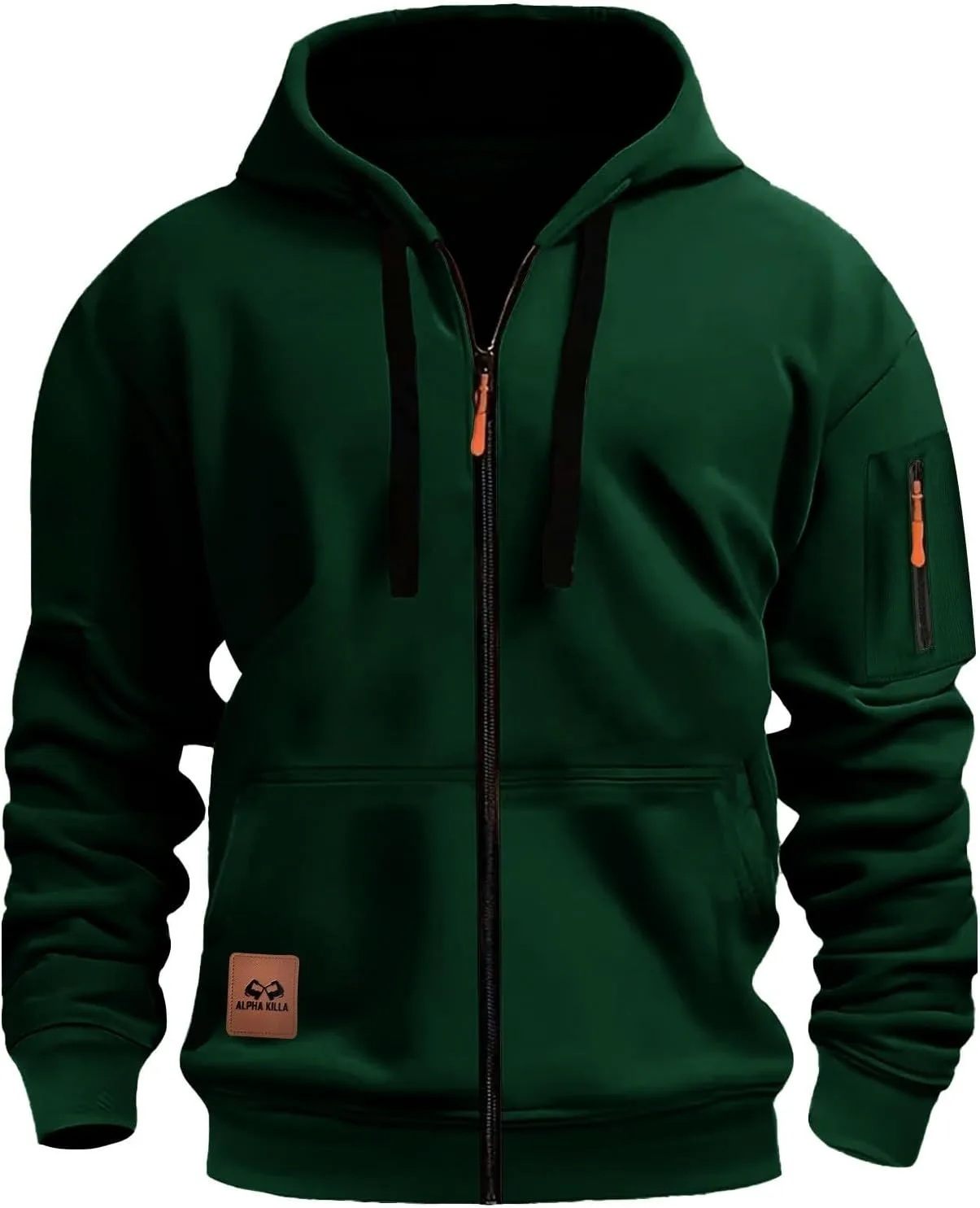 

Мужская тактическая толстовка с капюшоном Casual Full Zip и карманами