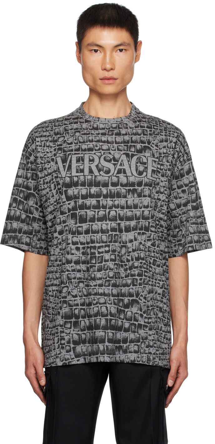 

Серо-черная футболка Coccodrillo Versace, Черный, Серо-черная футболка Coccodrillo Versace
