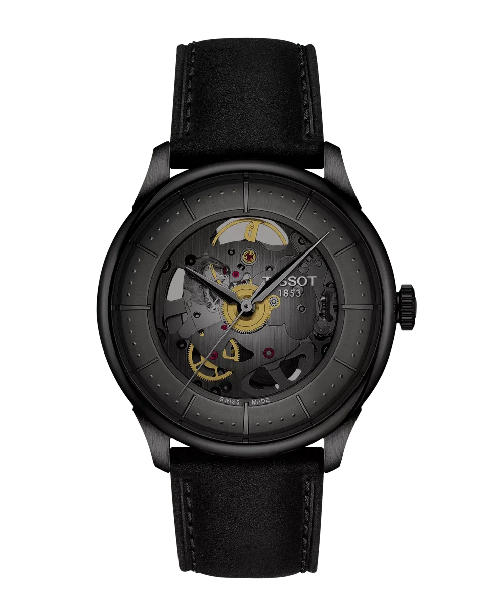 

Мужские часы коллекции Chemin des Tourelles автоматические черного цвета Tissot, черный