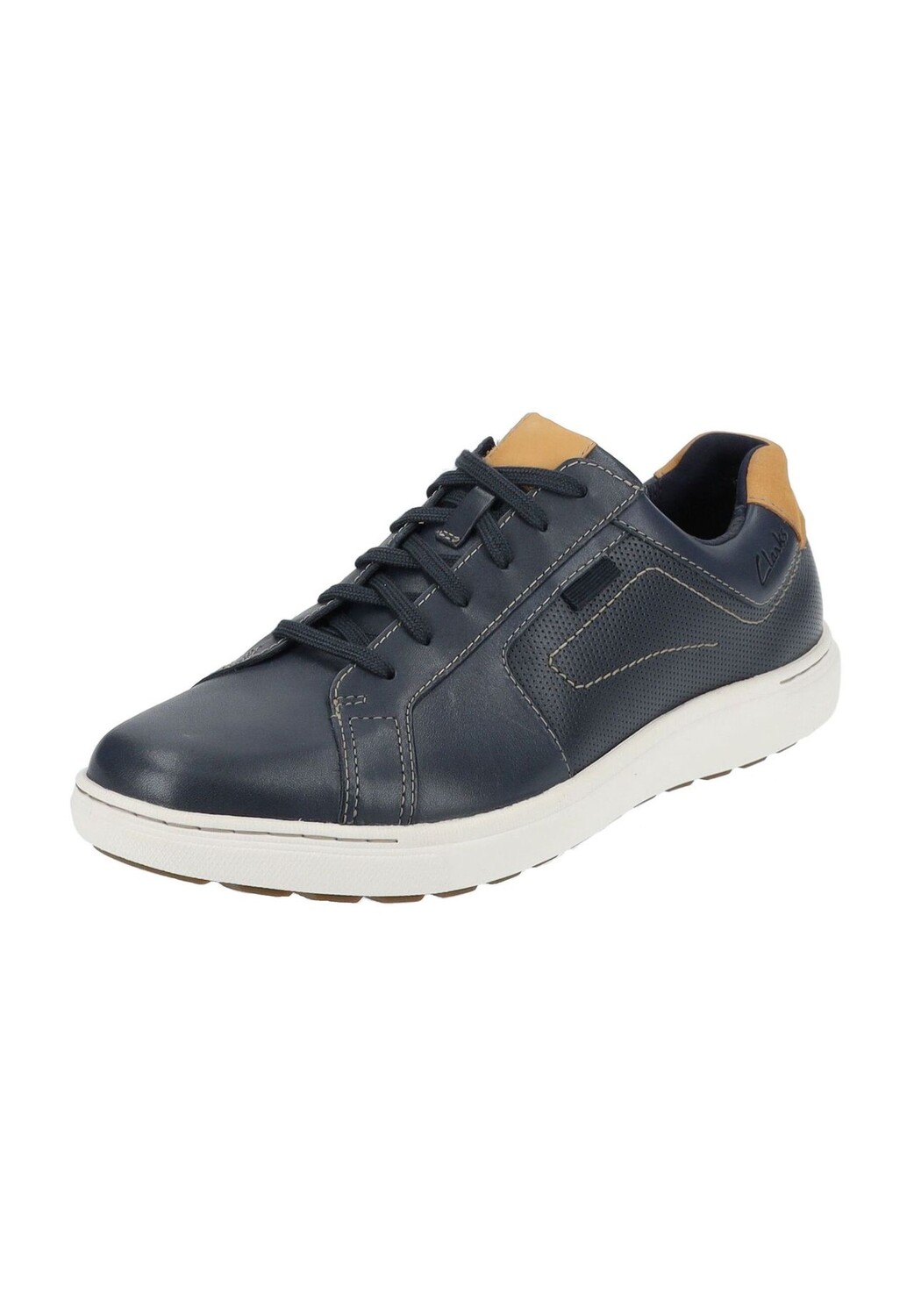 

Кроссовки кожаные с лейблом мужские CLARKS, цвет Navy Leather