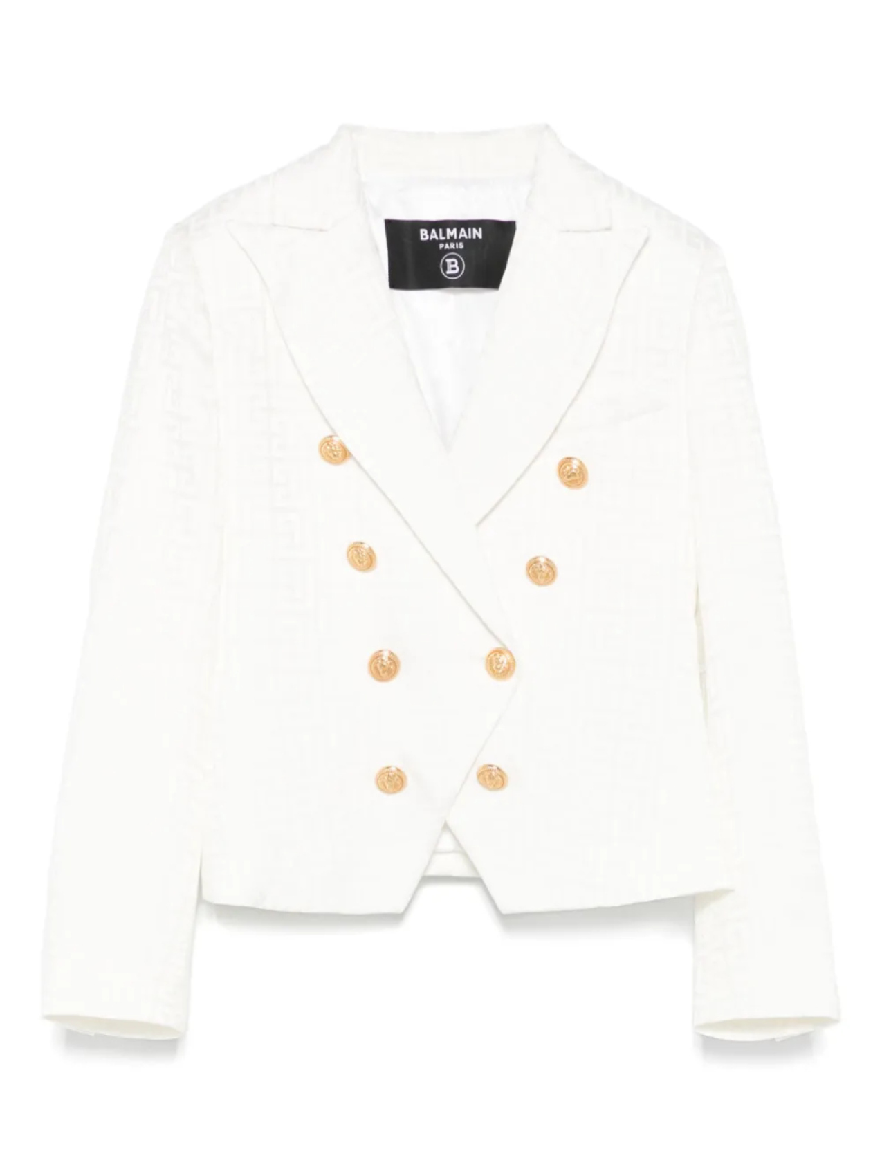 

Balmain Kids жаккардовый пиджак с узором, белый