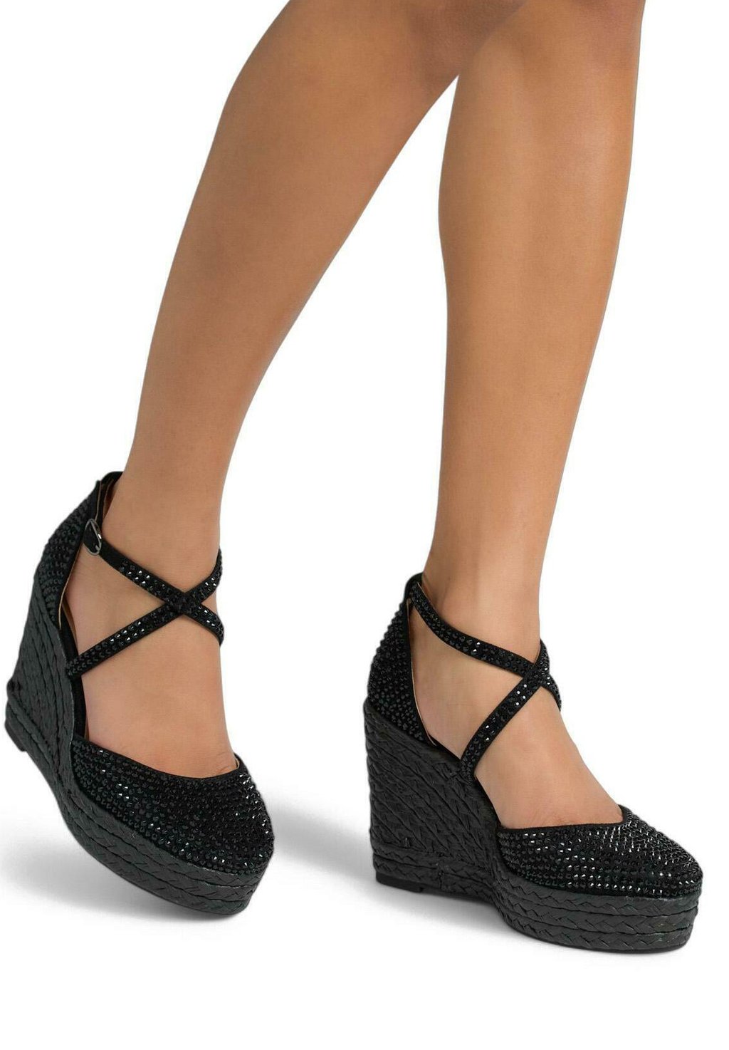 Босоножки на платформе CON PUNTERA REDONDEADA CIERRE HEBILLA - High heels Alma en Pena, черный