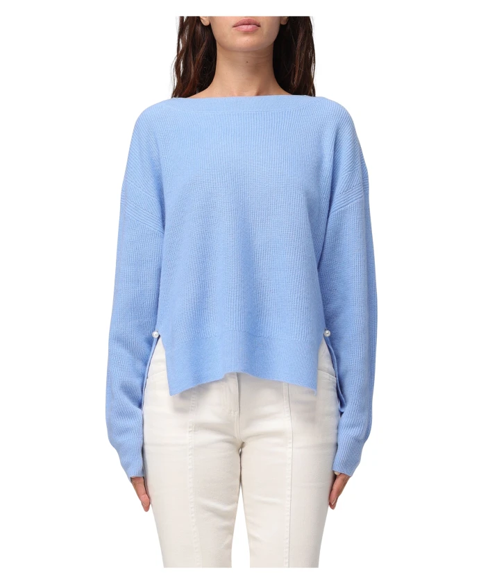 

Вязаные свитера с закрытым воротником Liu Jo, синий