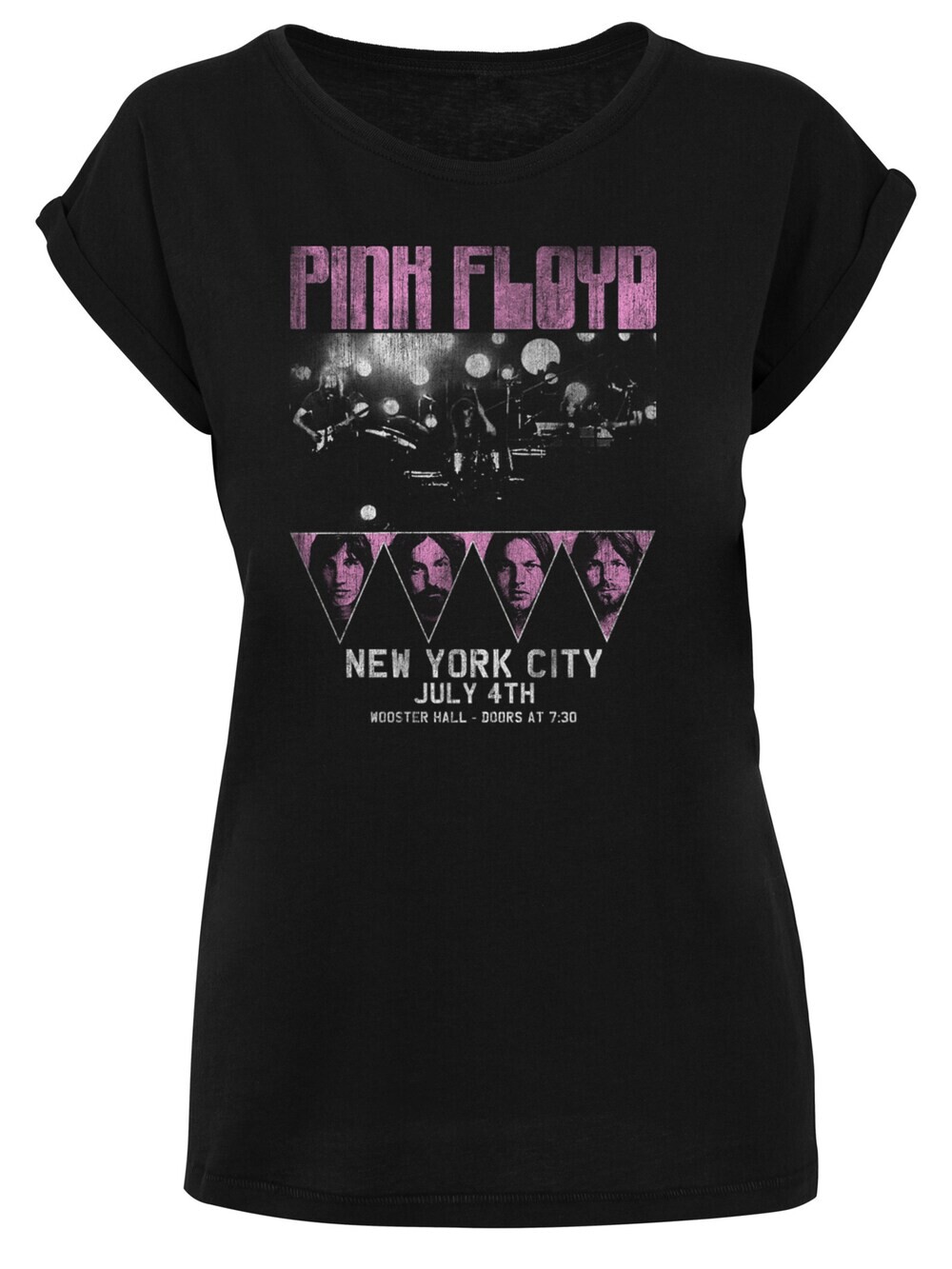 

Рубашка F4Nt4Stic Pink Floyd Tour New York City Vintage Classic Concert, черный