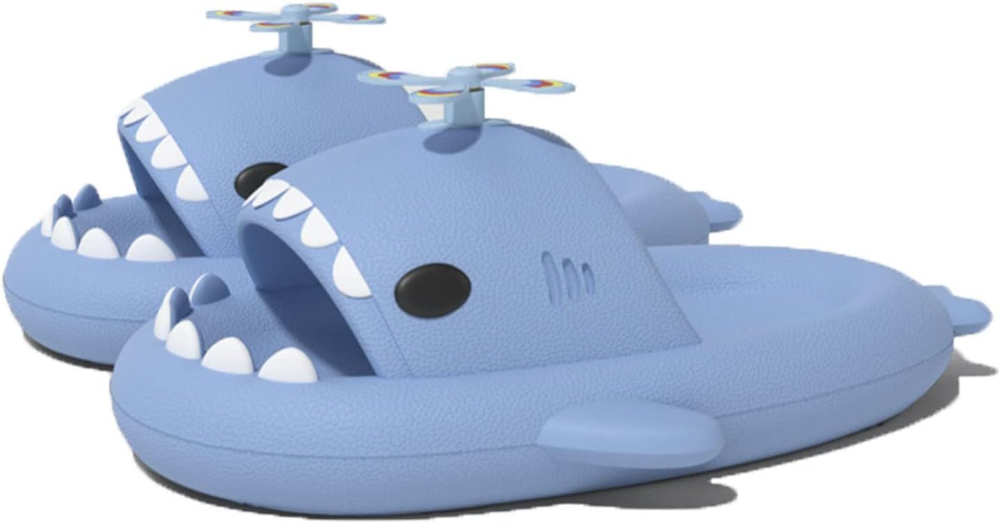 

Оригинальные сланцы Zureto Shark, унисекс с изображением акулы, новые домашние тапочки Cloud Shark для спа, сандалии, синий