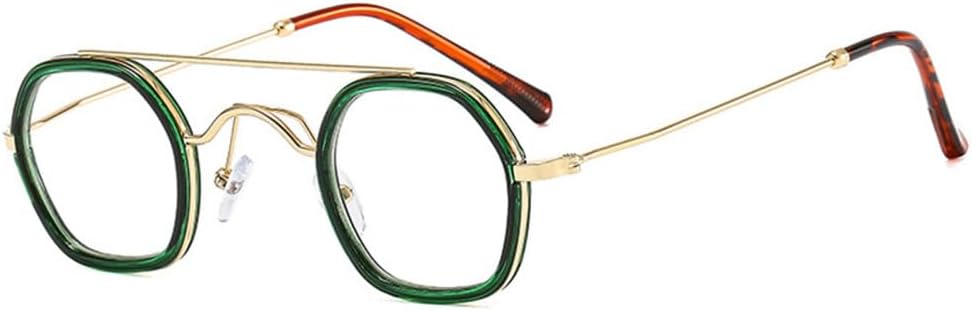 

Солнцезащитные очки в стиле ретро Polygon для женщин, прозрачные линзы с градиентом цвета "океан", защита от УФ-излучения UV400 для мужчин, панк-очки LANGSER, Green Clear