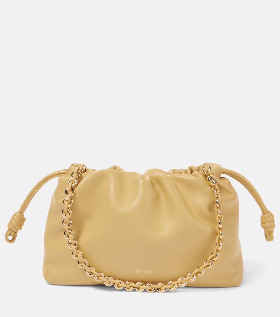 

Средний кожаный клатч Flamenco Loewe, Dark Butter