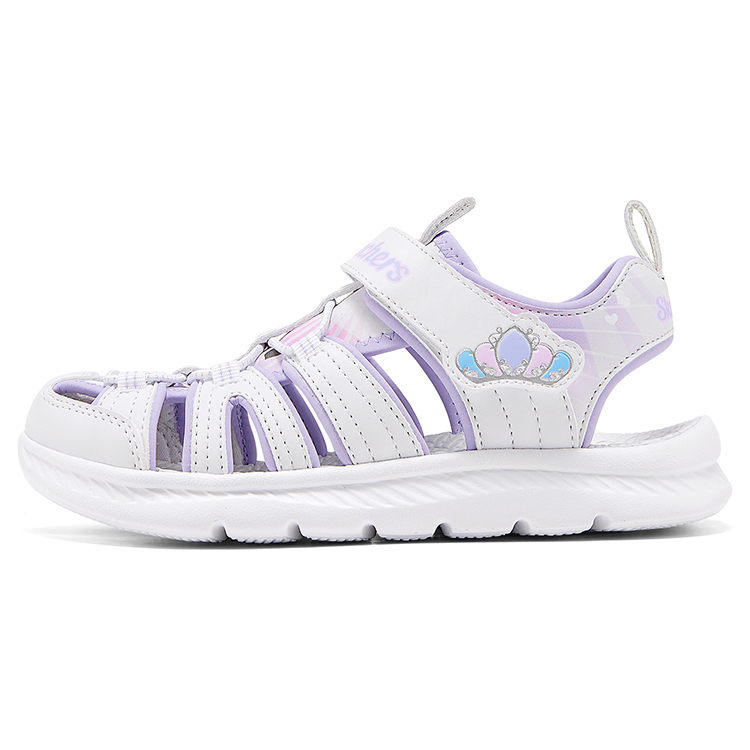 

Skechers Kids Сандалии белые/разноцветные, износостойкие, дышащие, нескользящие, низкие, детские