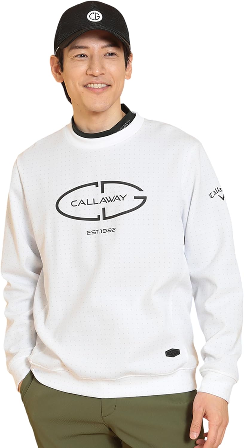 

Мужская толстовка Callaway C25117101 с круглым вырезом (в горошек), для гольфа, белый