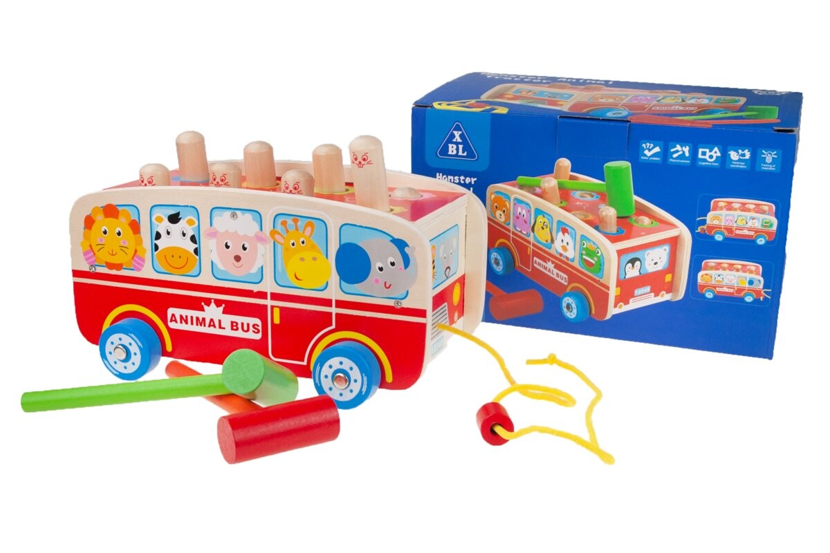 

Деревянный Автобус, Деревянная Игрушка Для Детей MARTOM