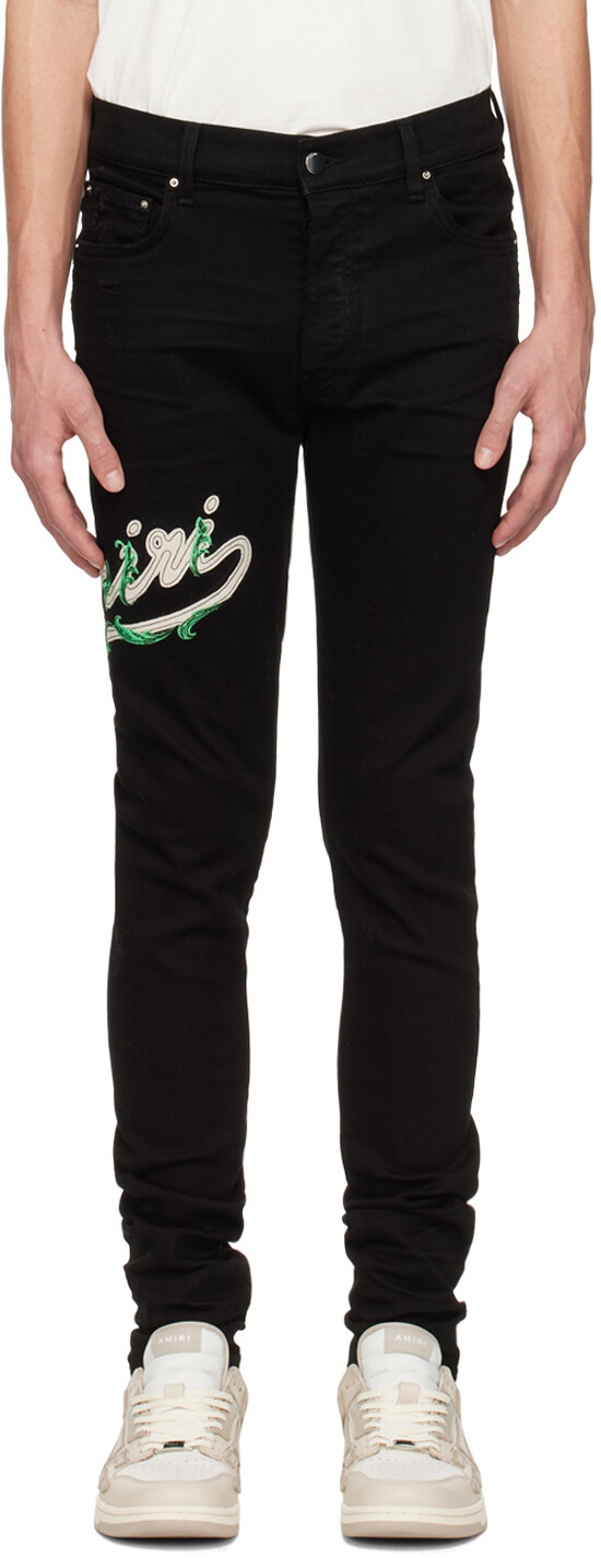 

Черные джинсы в стиле барокко AMIRI, Black OD