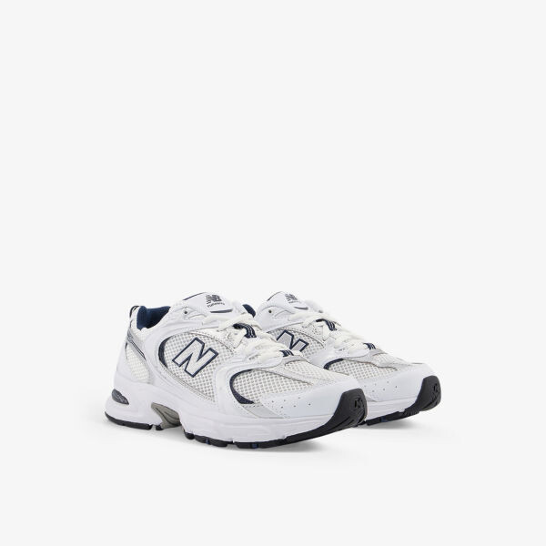 Кроссовки MR530 с низким берцем из кожи и сетки с тиснением логотипа New Balance, белый — фото 2