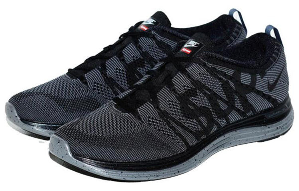 Кроссовки x supreme flyknit lunar1 Nike, черный — фото 4