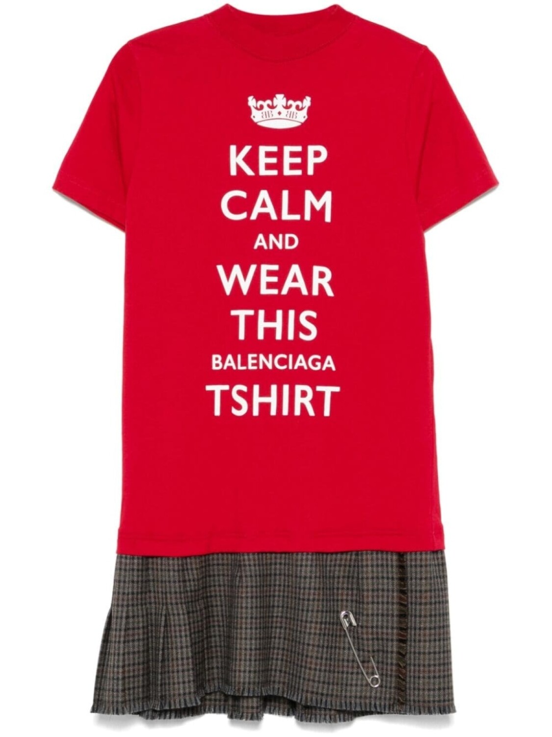 

Платье миди Balenciaga Keep Calm, красный
