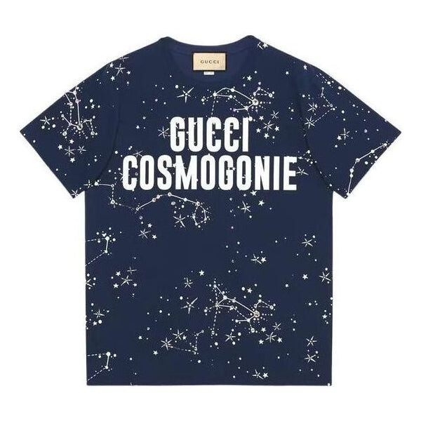 

Футболка 'cruise 2023 cosmogonie' cotton jersey t-shirt 'blue' Gucci, синий