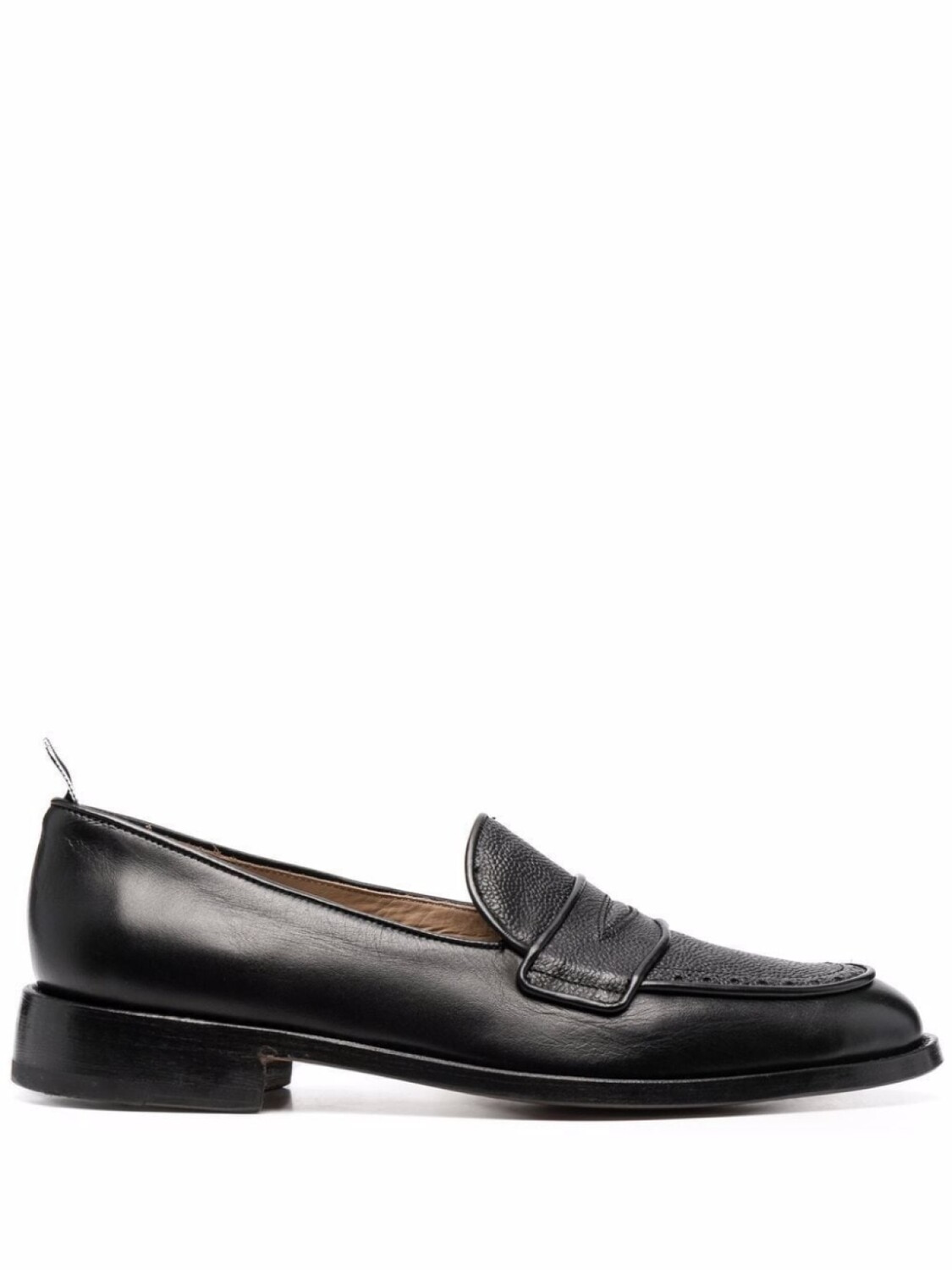 

Thom Browne пенни-лоферы с декором RWB, черный