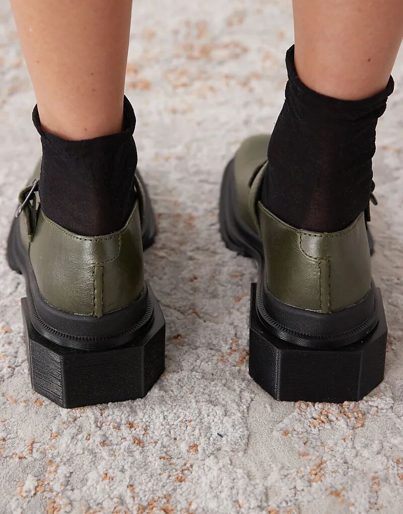 Туфли Dr Martens Maybole Mary Jane оливково-зеленого цвета — фото 2
