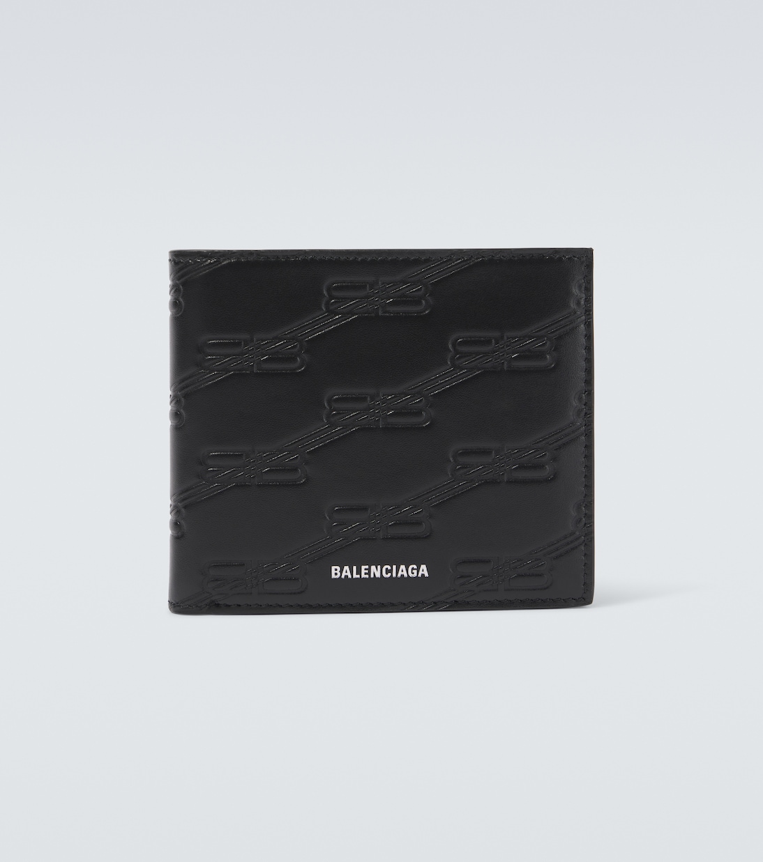 

Кошелёк BB с тиснением бифолд Balenciaga, черный