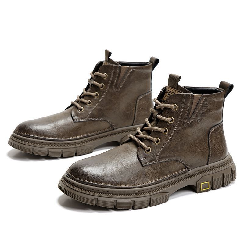 

Wolves • Family QUNLANGSHIJIA Короткие мартинсы мужские с коричневой флисовой подкладкой, цвет Brown Fleece-Lined