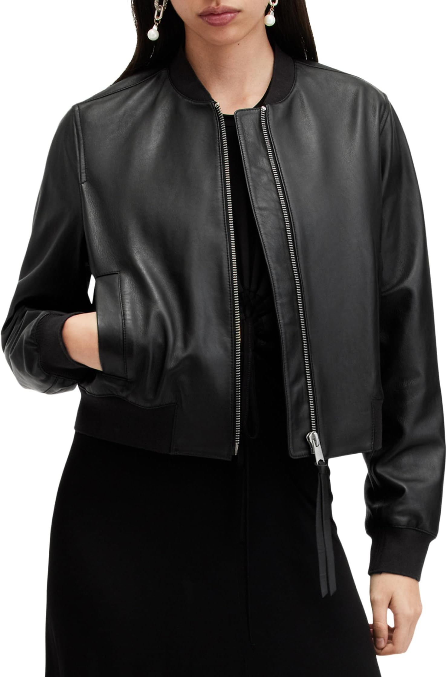 

Бомбер AllSaints Orten Bomber, черный