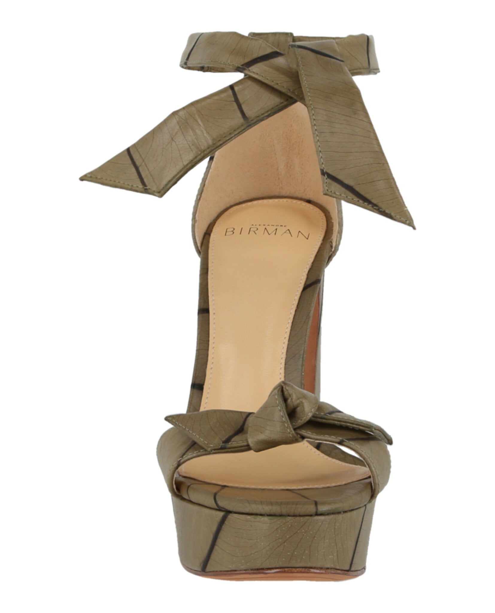 Кларита босоножки на изогнутом каблуке Alexandre Birman, зеленый — фото 4