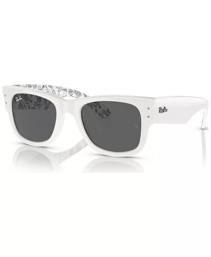 

Солнцезащитные очки унисекс Mega Wayfarer Disney в честь 100-летия Disney, RB0840S Ray-Ban, белый