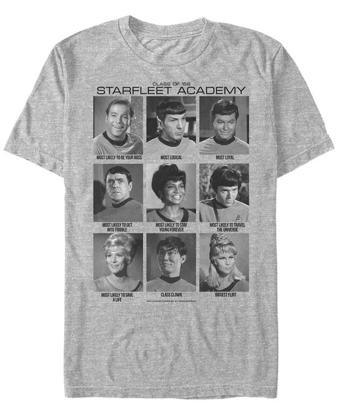 

Футболка с коротким рукавом Star Trek The Original Series Starfleet Academy Most Likely To для мужчин Fifth Sun, серый