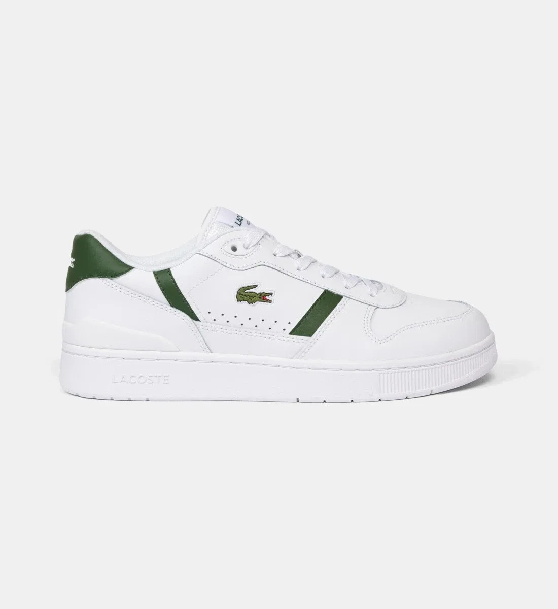 Низкие кроссовки T-Clip Set из кожи Lacoste, белый