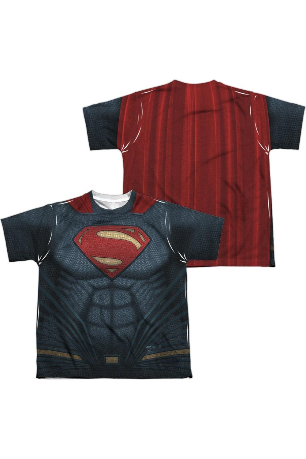 

Футболка с коротким рукавом для детей с принтом "Бэтмен против Супермена" (спереди и сзади) Gildan, белый